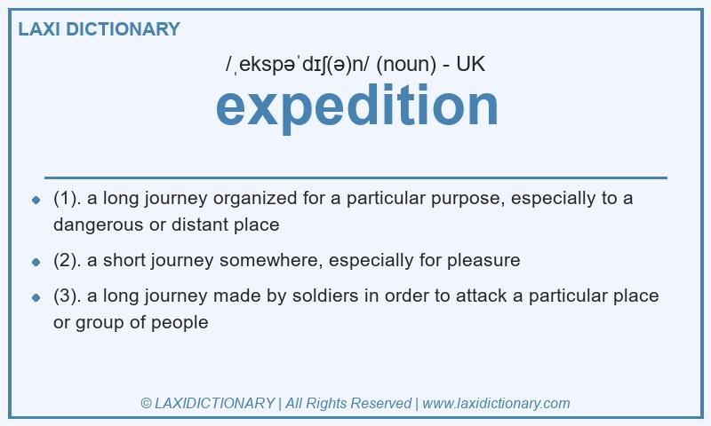 Definition expedition in British English