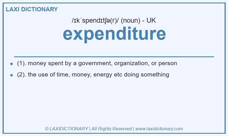 Definition expenditure in British English