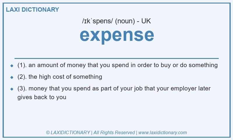 Definition expense in British English