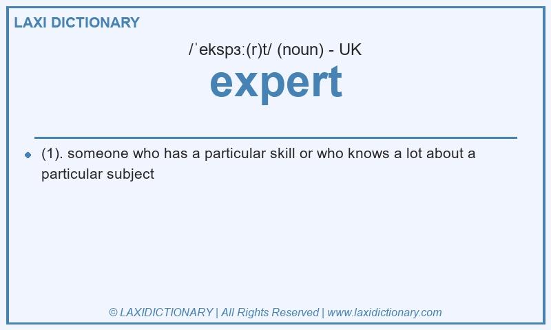 Definition expert in British English