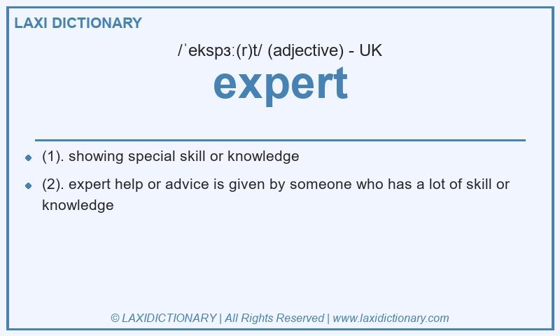 Definition expert in British English