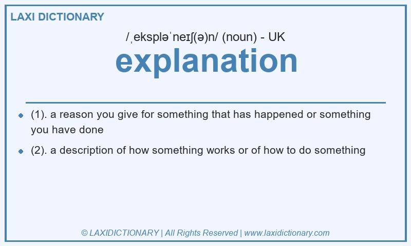 Definition explanation in British English