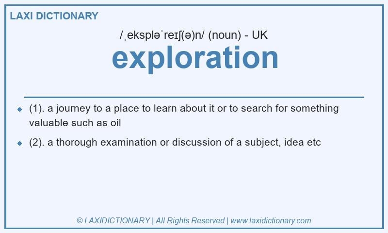 Definition exploration in British English