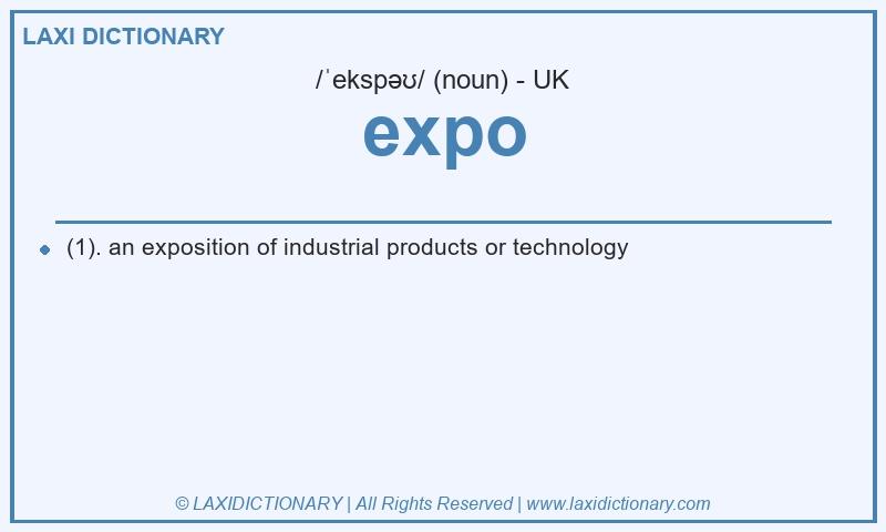 Definition expo in British English