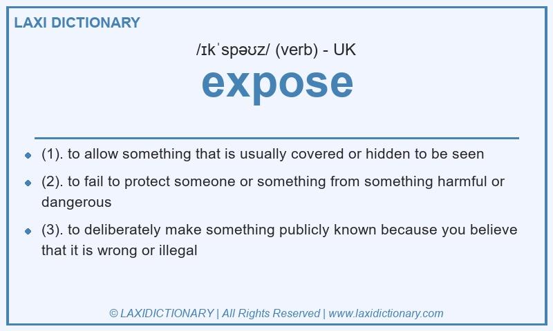Definition expose in British English