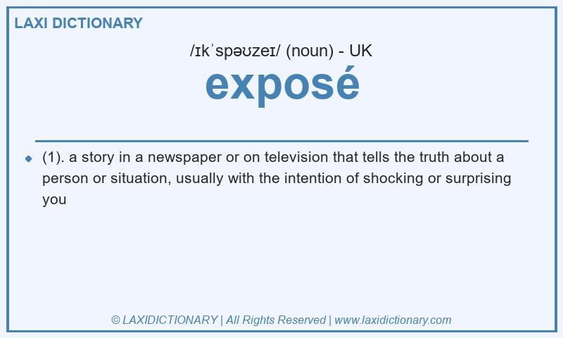 Definition exposé in British English