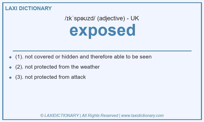 Definition exposed in British English