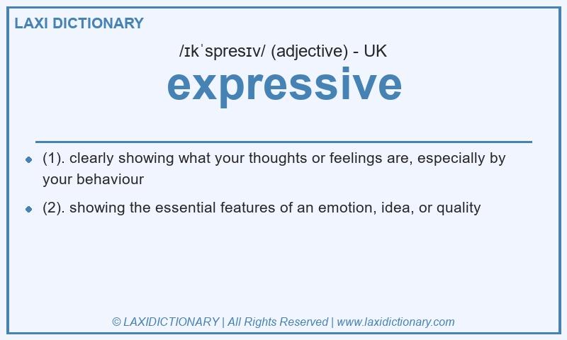 Definition expressive in British English