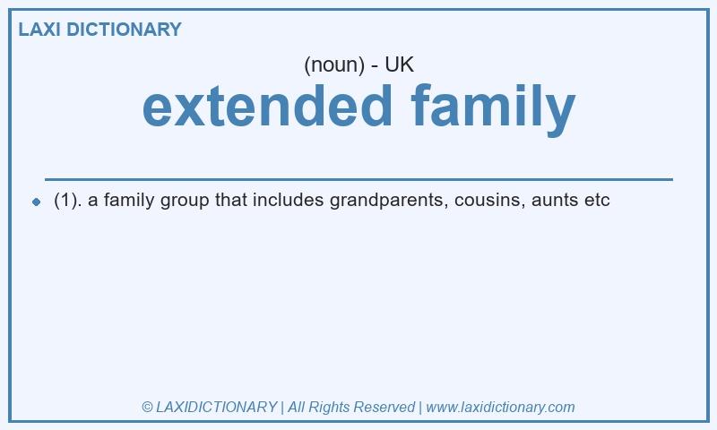 Definition extended family in British English