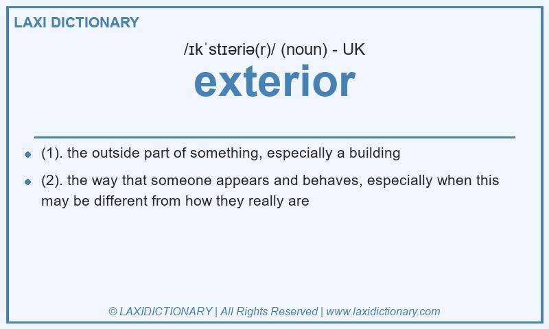 Definition exterior in British English