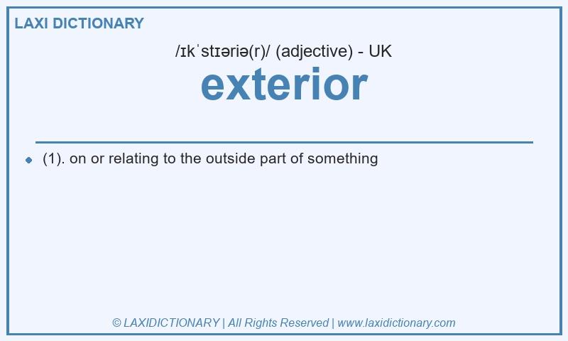 Definition exterior in British English