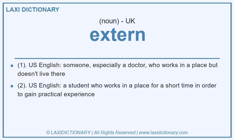 Definition extern in British English