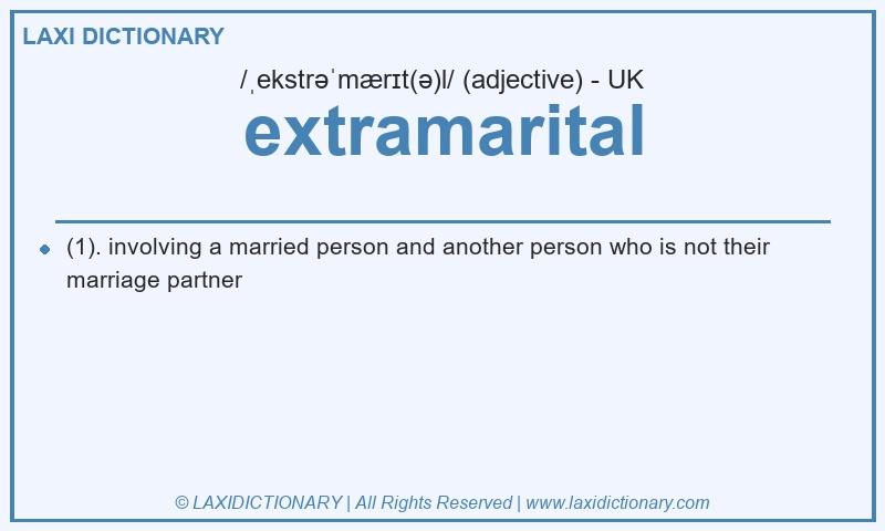 Definition extramarital in British English