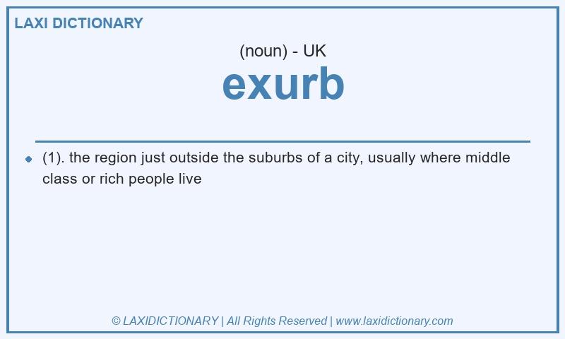 Definition exurb in British English