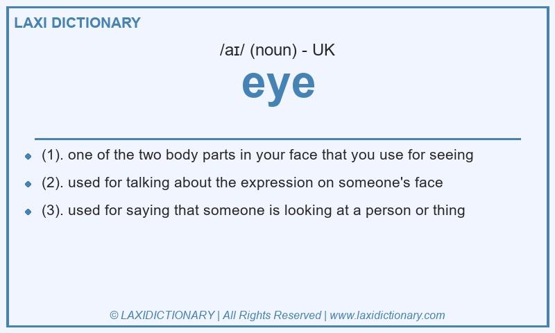 Definition eye in British English