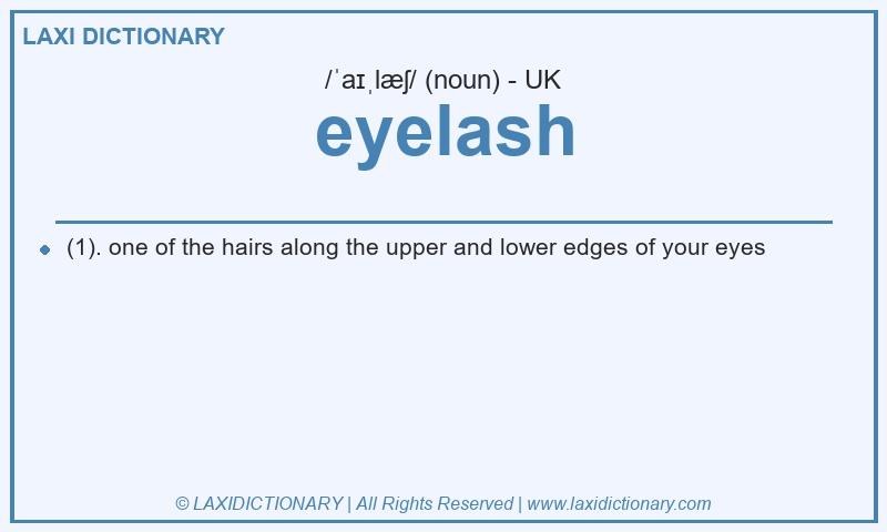 Definition eyelash in British English