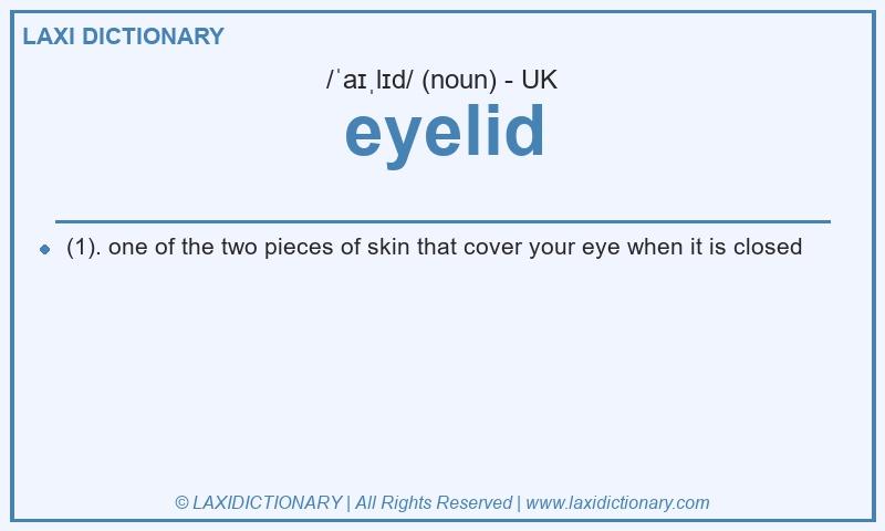 Definition eyelid in British English