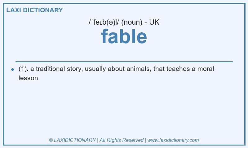 Definition fable in British English