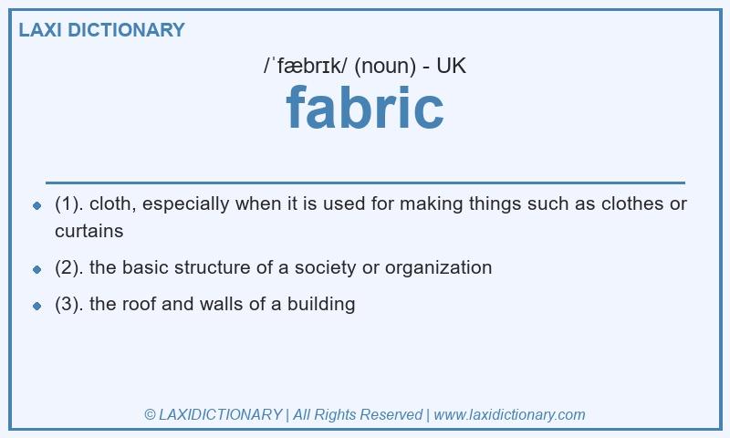 Definition fabric in British English
