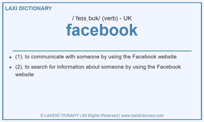 Definition facebook in British English