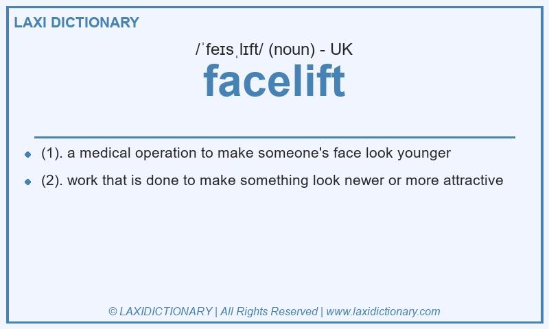 Definition facelift in British English