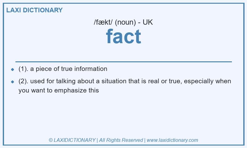 Definition fact in British English