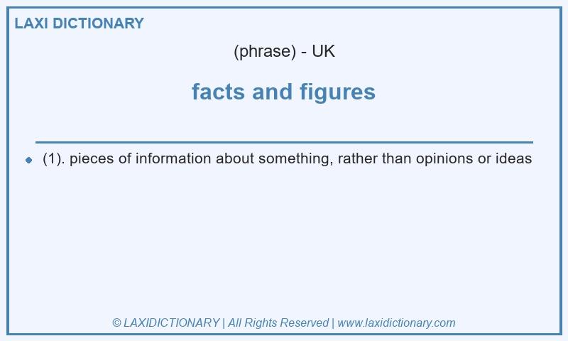 Definition facts and figures in British English