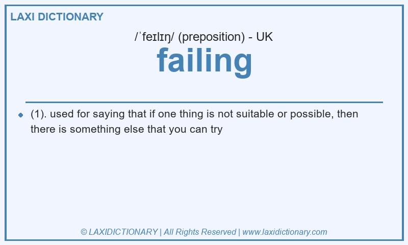 Definition failing in British English