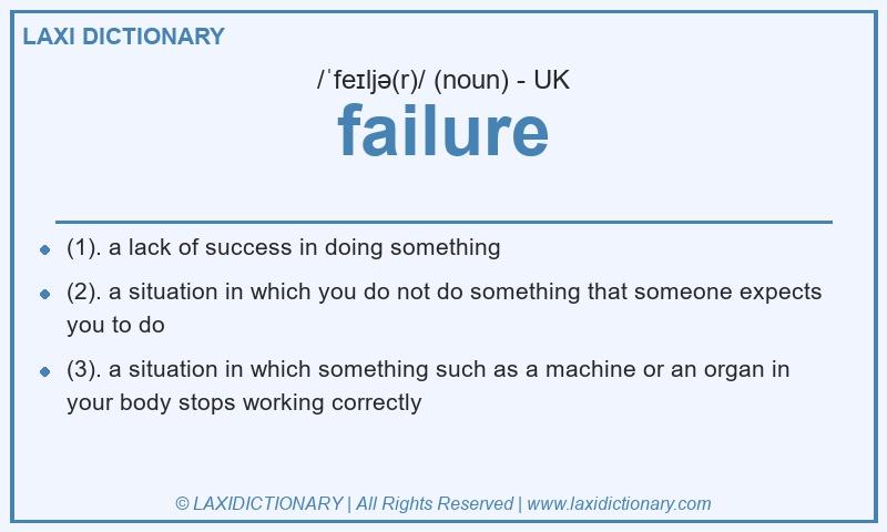 Definition failure in British English