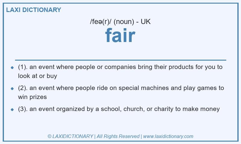 Definition fair in British English