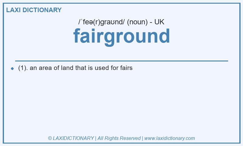 Definition fairground in British English