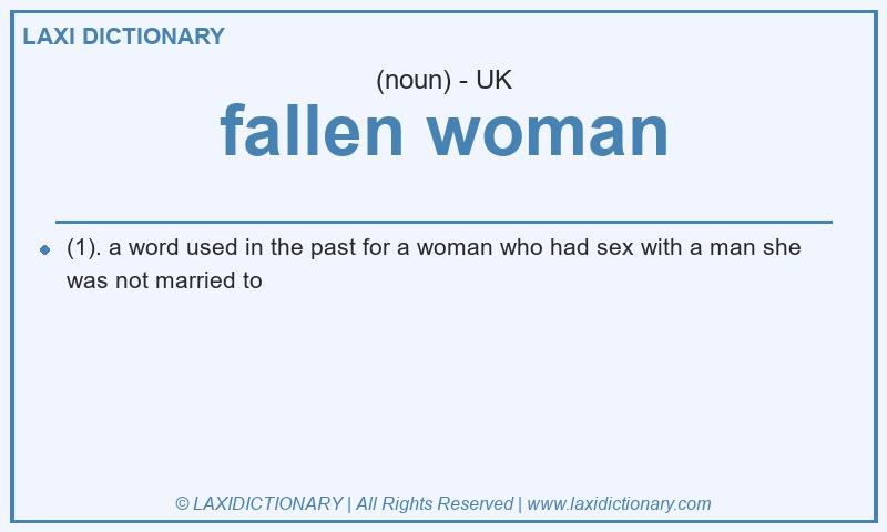Definition fallen woman in British English