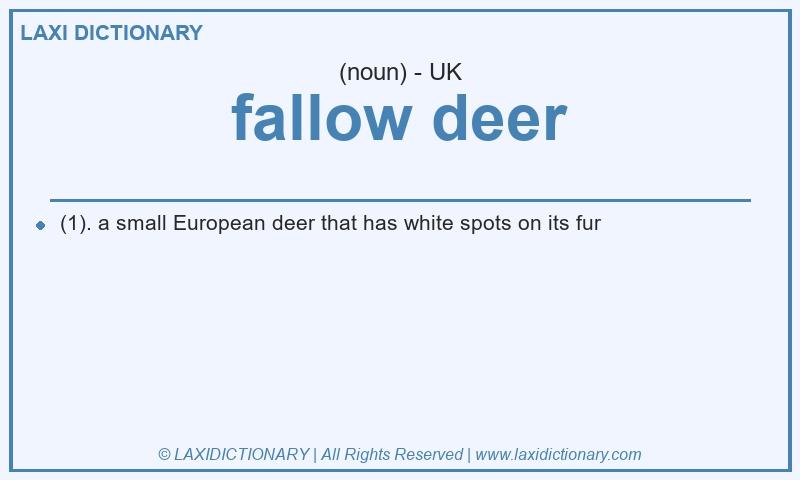 Definition fallow deer in British English