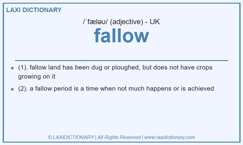 Definition fallow in British English