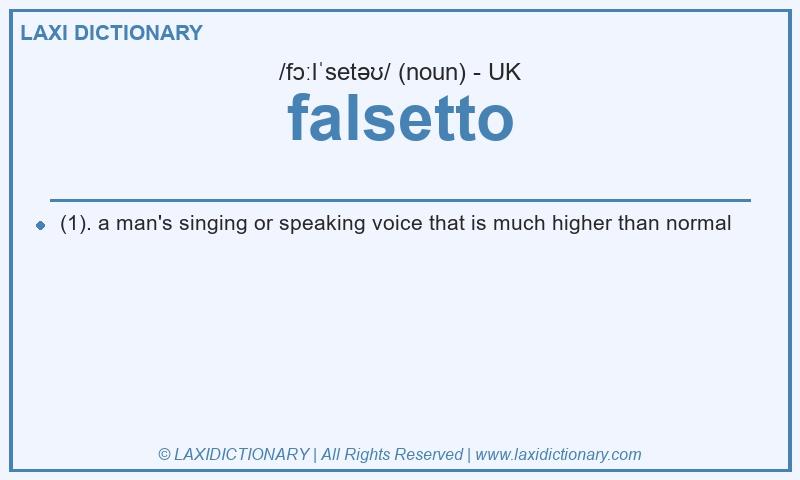 Definition falsetto in British English