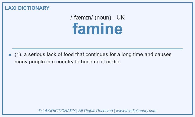 Definition famine in British English