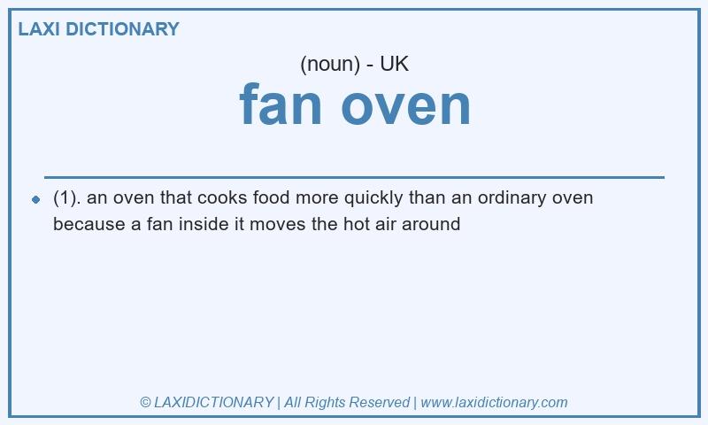 Definition fan oven in British English