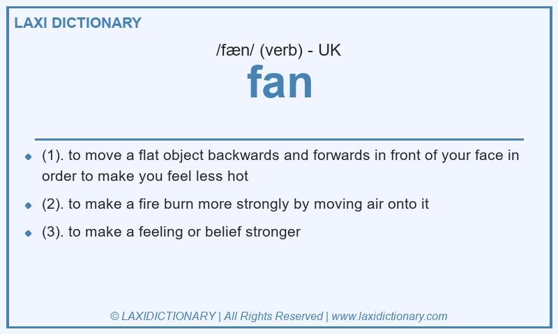 Definition fan in British English