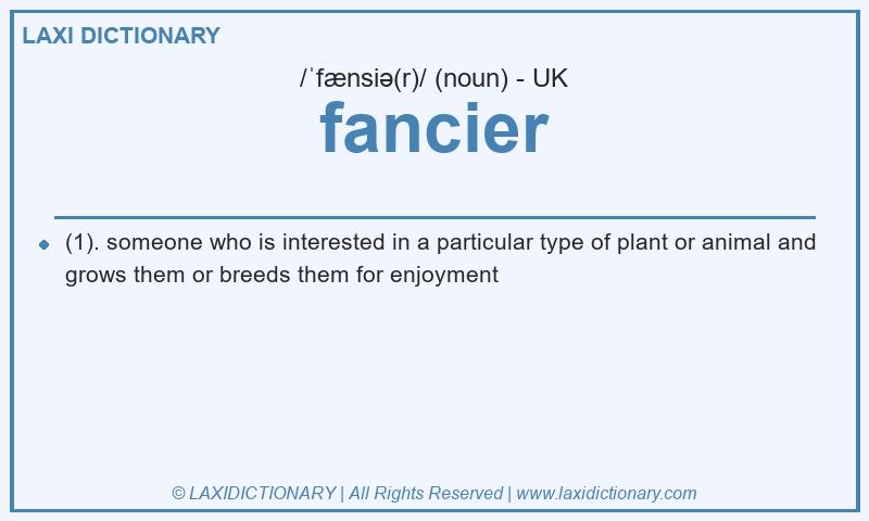 Definition fancier in British English