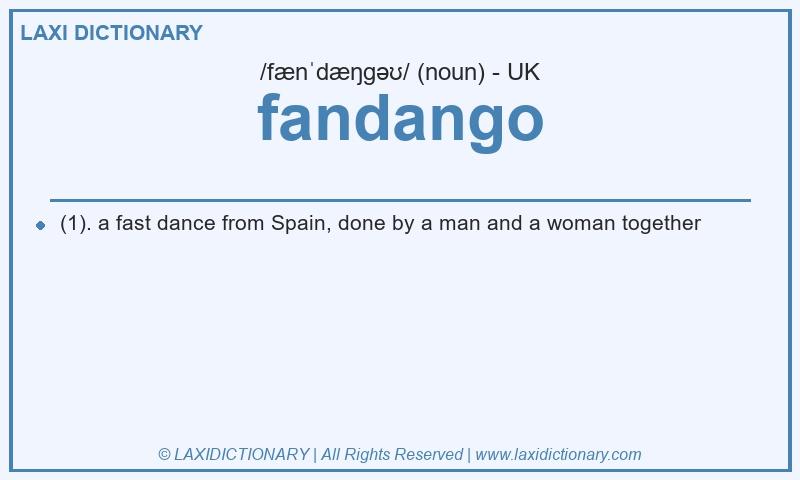 Definition fandango in British English