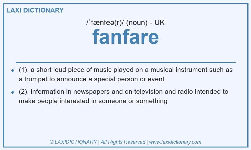 Definition fanfare in British English