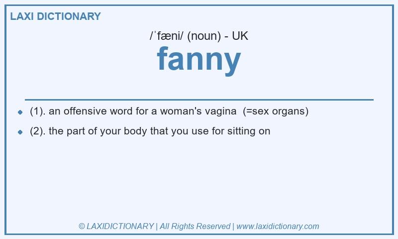 Definition fanny in British English