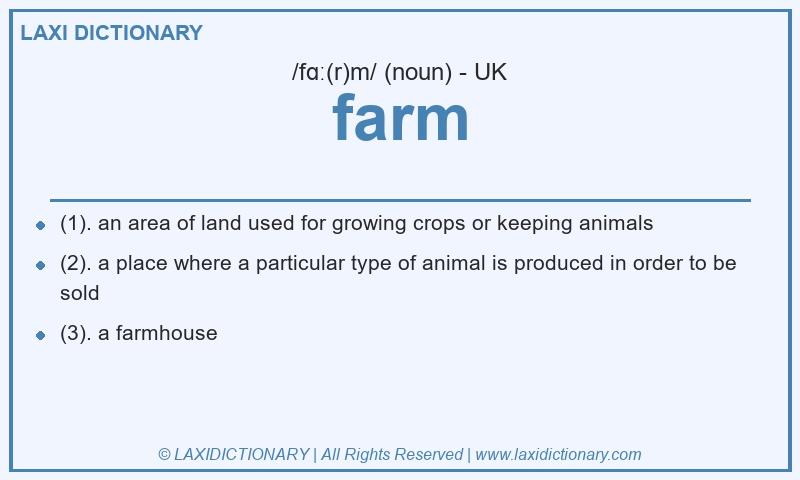 Definition farm in British English