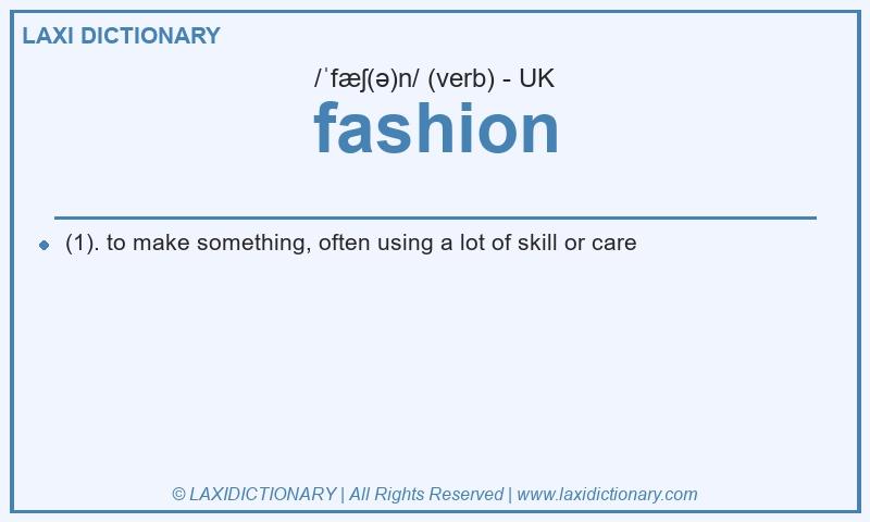 Definition fashion in British English