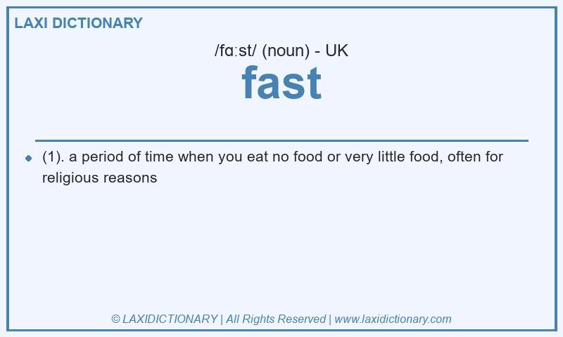 Definition fast in British English