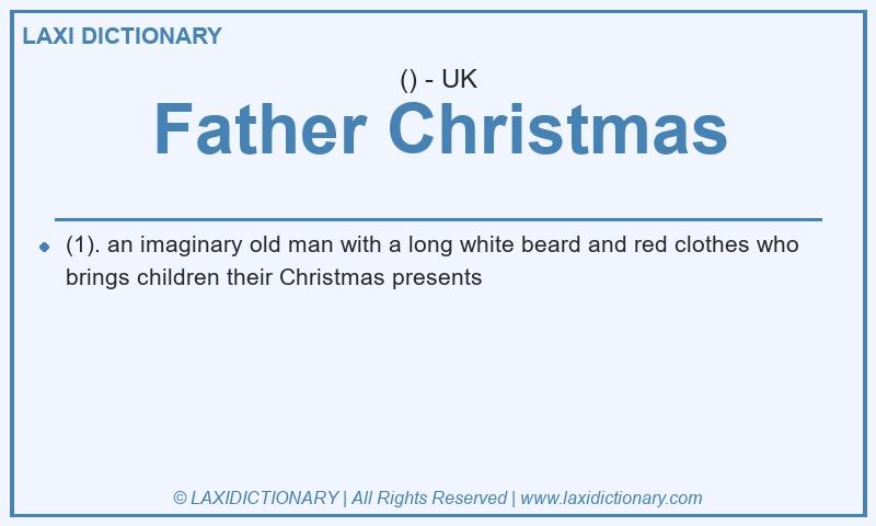 Definition Father Christmas in British English