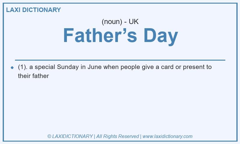 Definition Father’s Day in British English