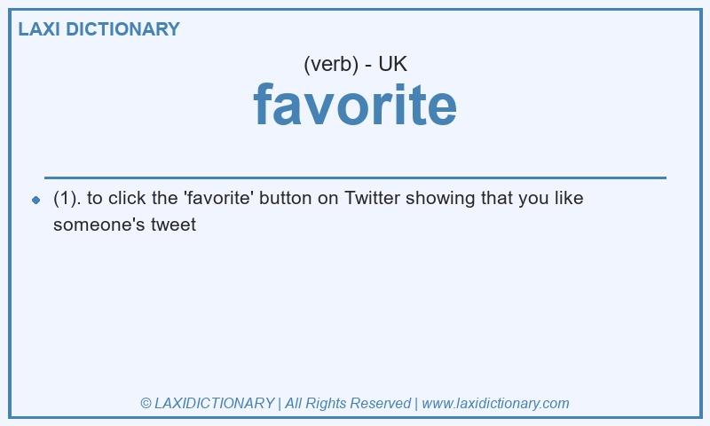Definition favorite in British English