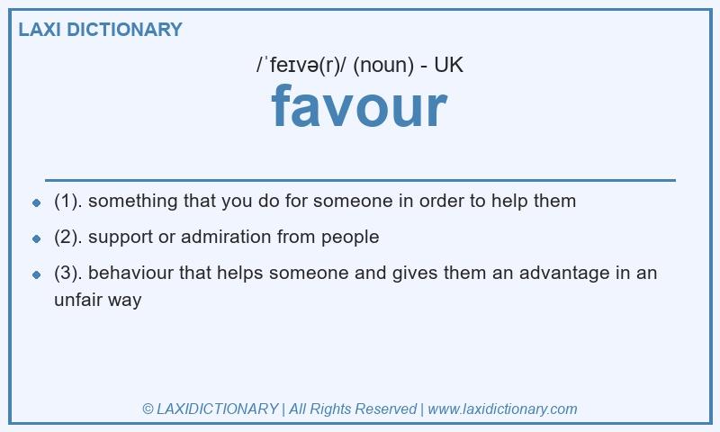 Definition favour in British English