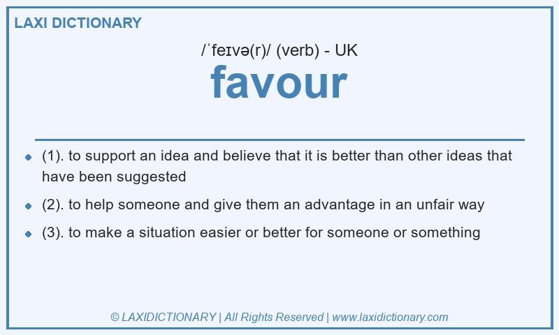 Definition favour in British English